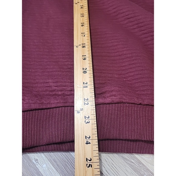 Peter Werth N.1 Sweater Ribbed Cotton Blend Burgundy Long Sleeve Men's Medium - Picture 9 of 12